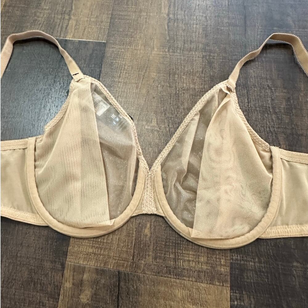 NWT Gossard Glossies Sheer Underwire Bra Nude Beige 32H - Picture 8 of 9